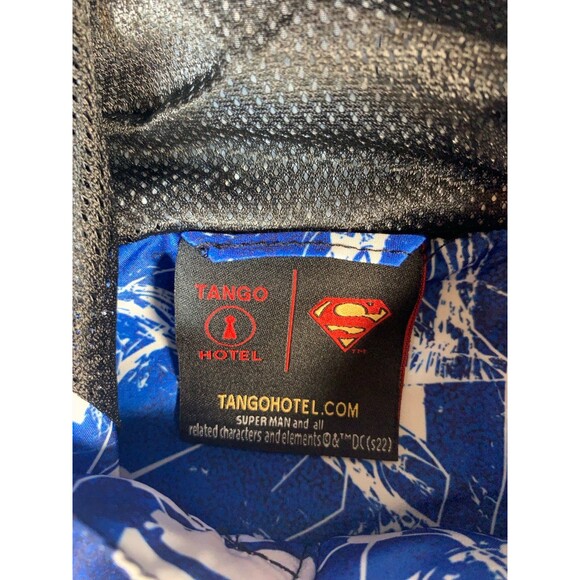 Superman Jacket Windbreaker Zip Up Hoodie Print Tango Hotel Men’s large DC Comic - Picture 5 of 10